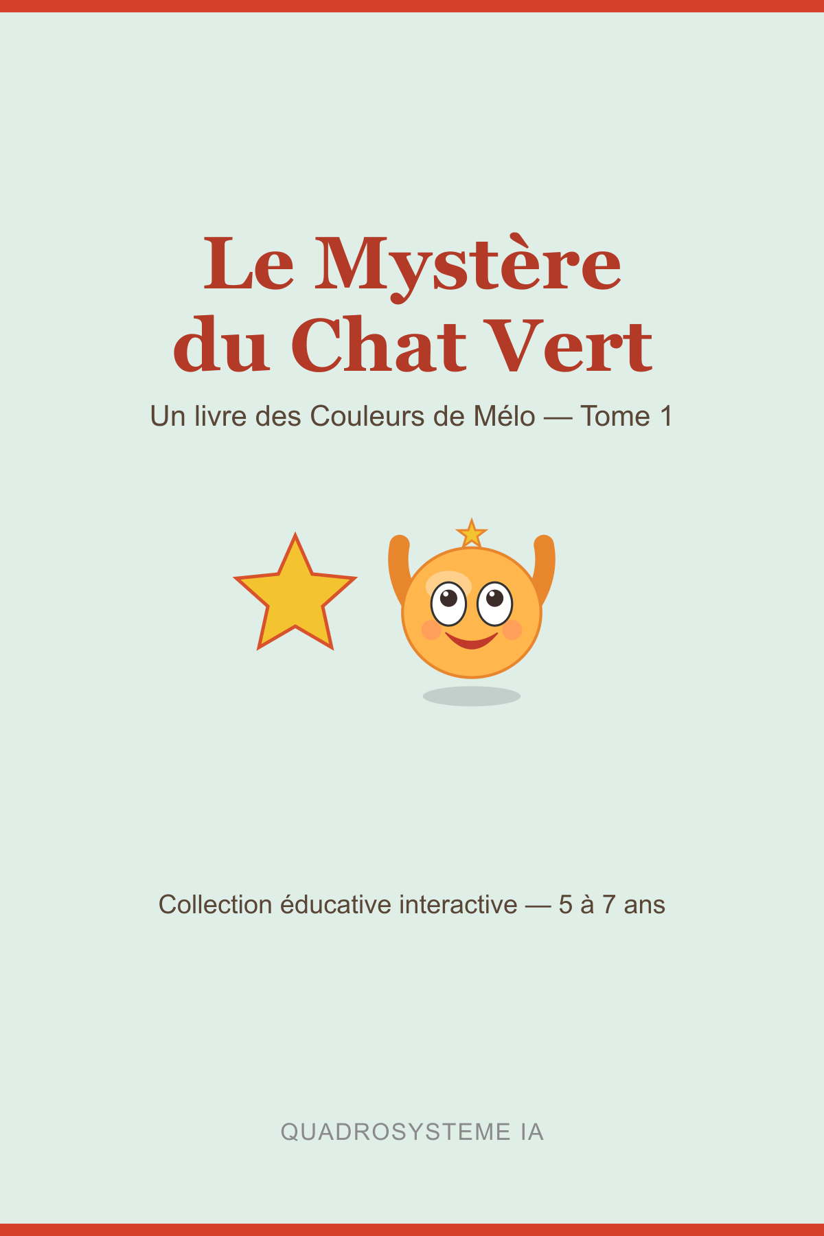 cover le mystere du chat vert Couverture du livre éducatif interactif Le Mystère du Chat Vert pour enfant 5-7 ans, couleurs et nombres, bilingue français allemand