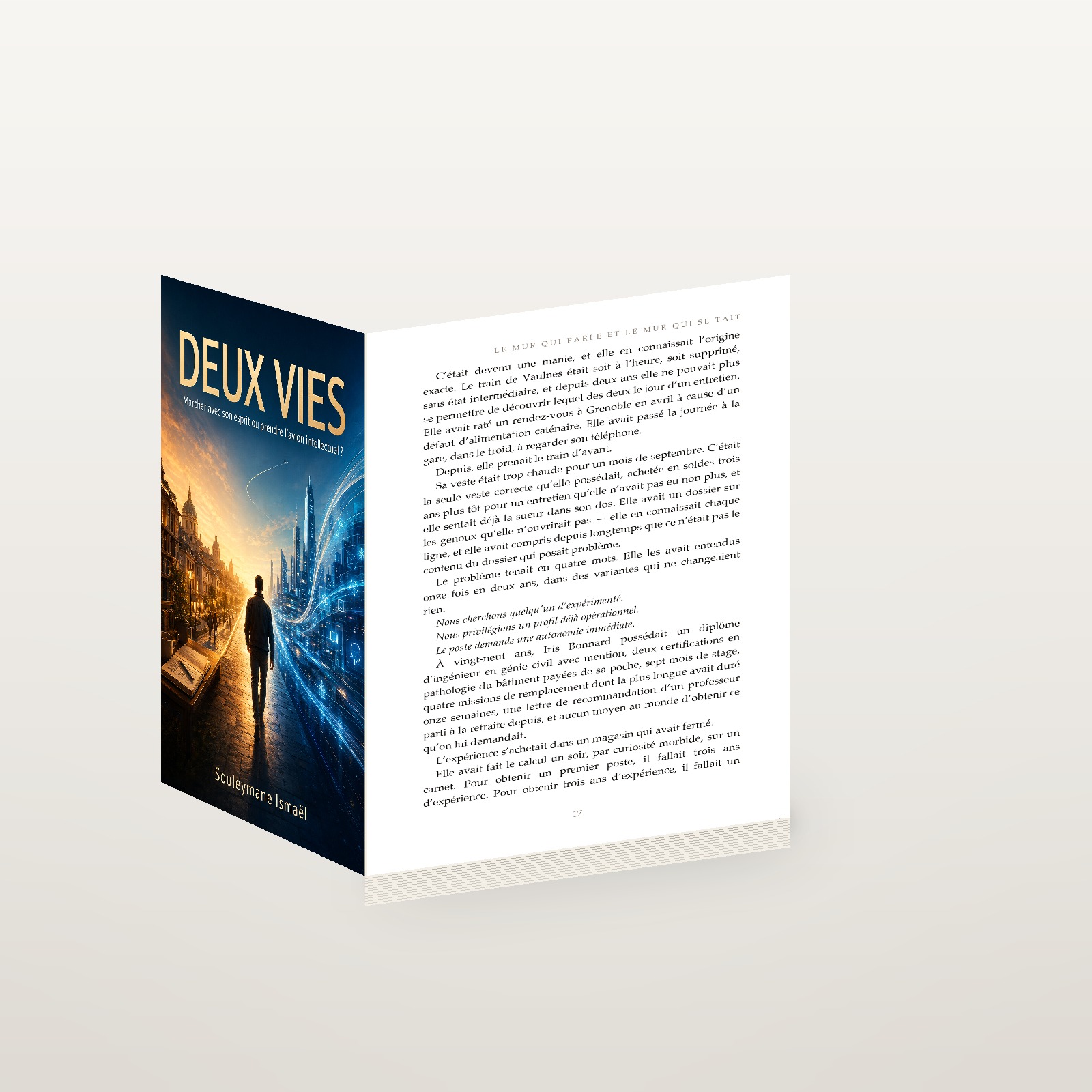 deux vies — version 1 (gratuite) — le livre entrouvert, pages réelles Deux vies — version 1 (gratuite) — le livre entrouvert, pages réelles