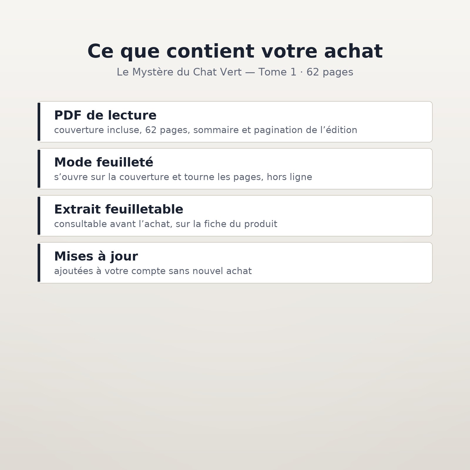 le mystère du chat vert — tome 1 — les formats inclus dans l’achat Le Mystère du Chat Vert — Tome 1 — les formats inclus dans l’achat
