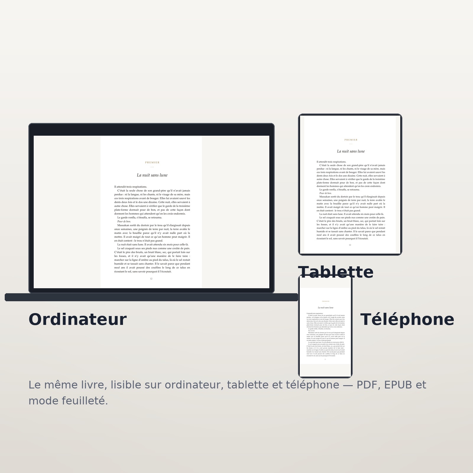 le premier Évadé et le premier organisateur — sur ordinateur, tablette et téléphone Le Premier Évadé et le Premier Organisateur — sur ordinateur, tablette et téléphone