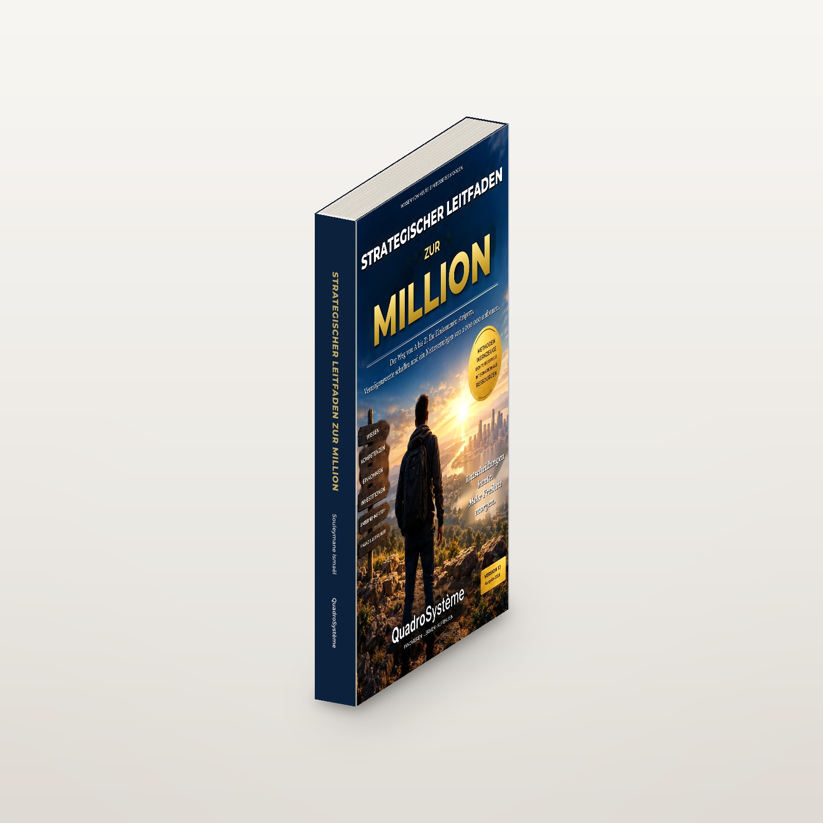 strategischer leitfaden zur million — buchrücken und dicke des buches Strategischer Leitfaden zur Million — Buchrücken und Dicke des Buches