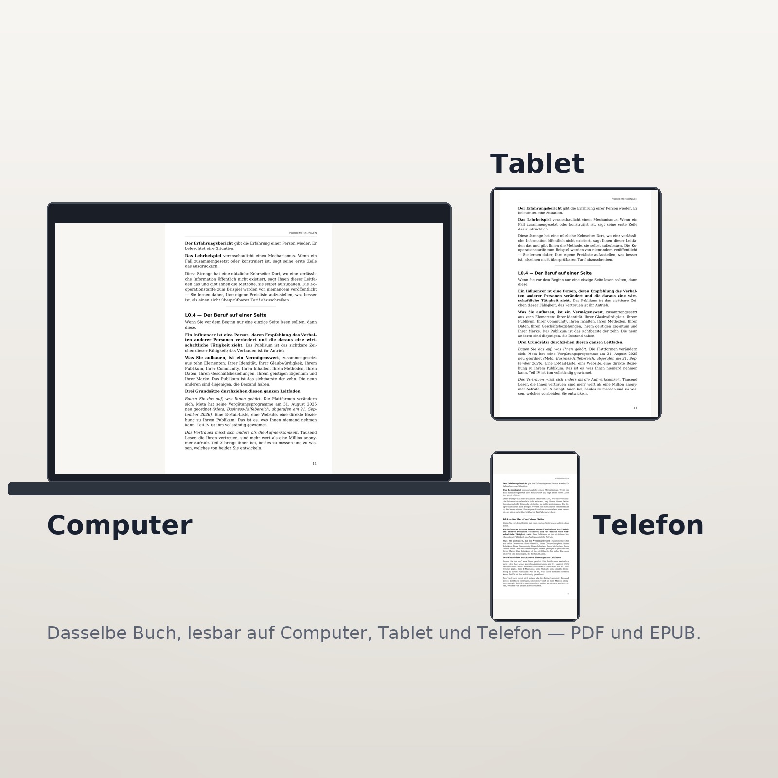 der komplette leitfaden, um influencer zu werden — band 1 — auf computer, tablet und telefon Der komplette Leitfaden, um Influencer zu werden — Band 1 — auf Computer, Tablet und Telefon