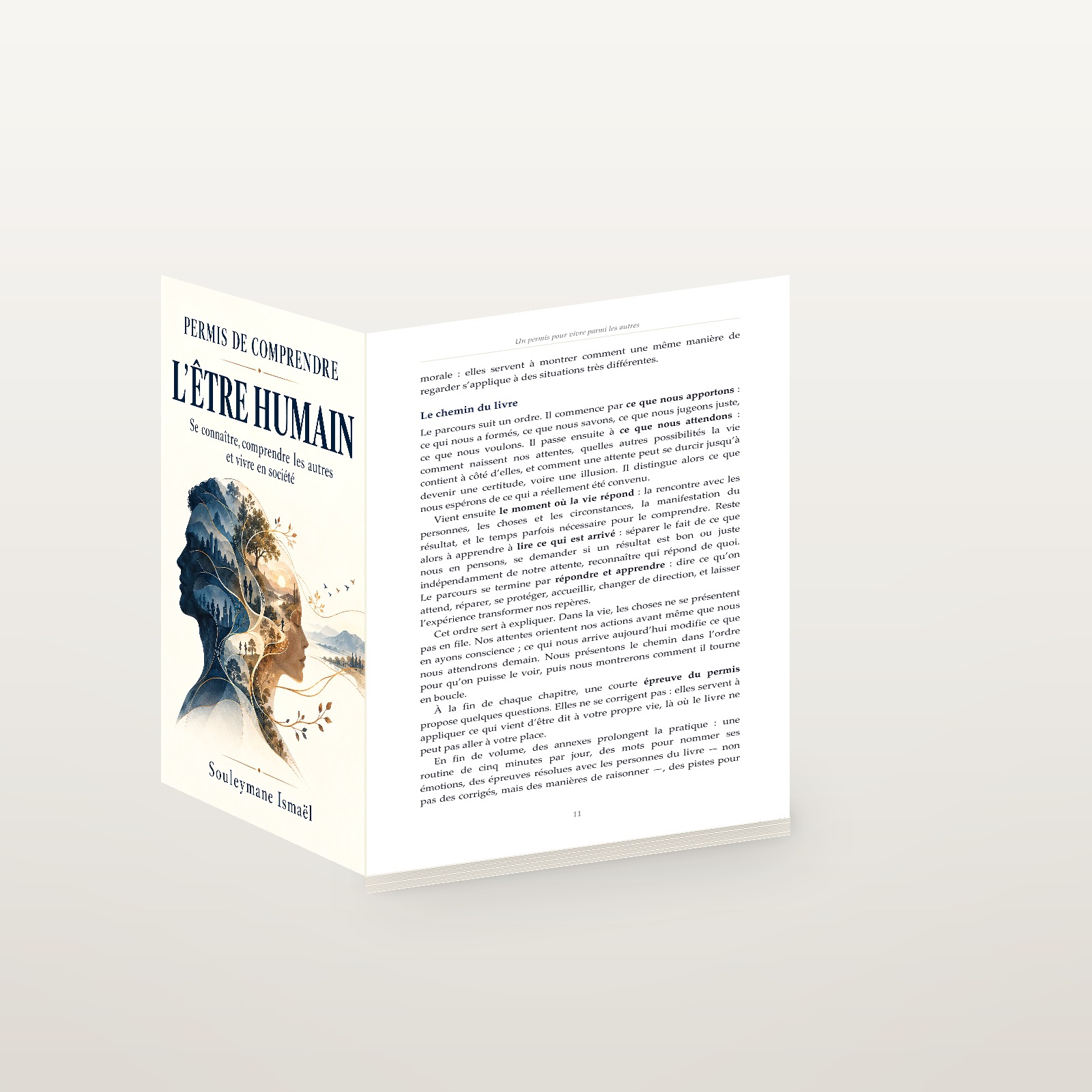 permis de comprendre l’être humain — livre entrouvert Permis de comprendre l’être humain — livre entrouvert